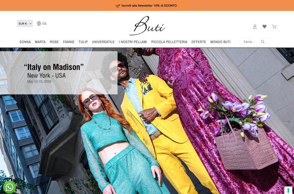 Shop Buti Pelletterie Web Design